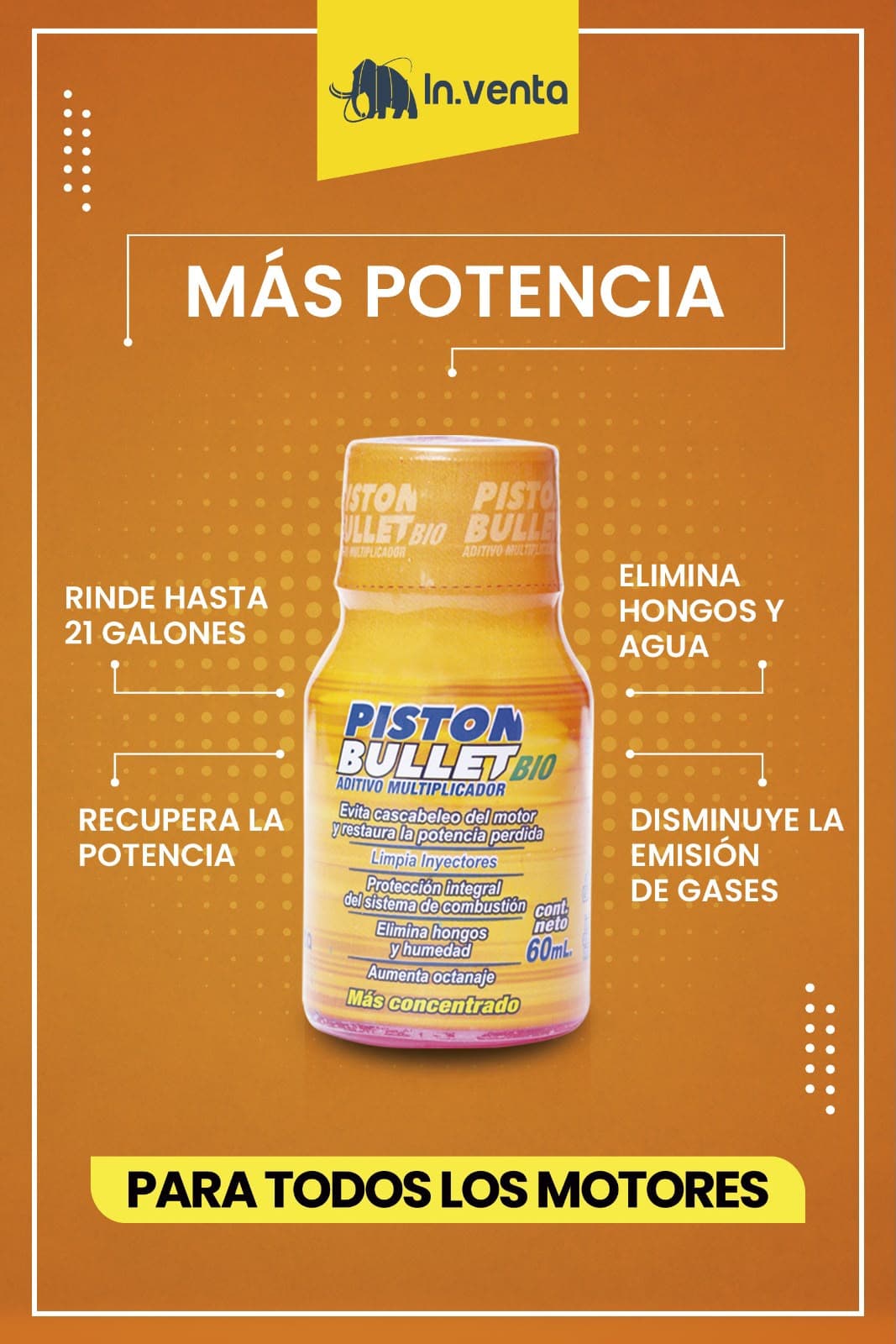 Tres aditivo piston bullet