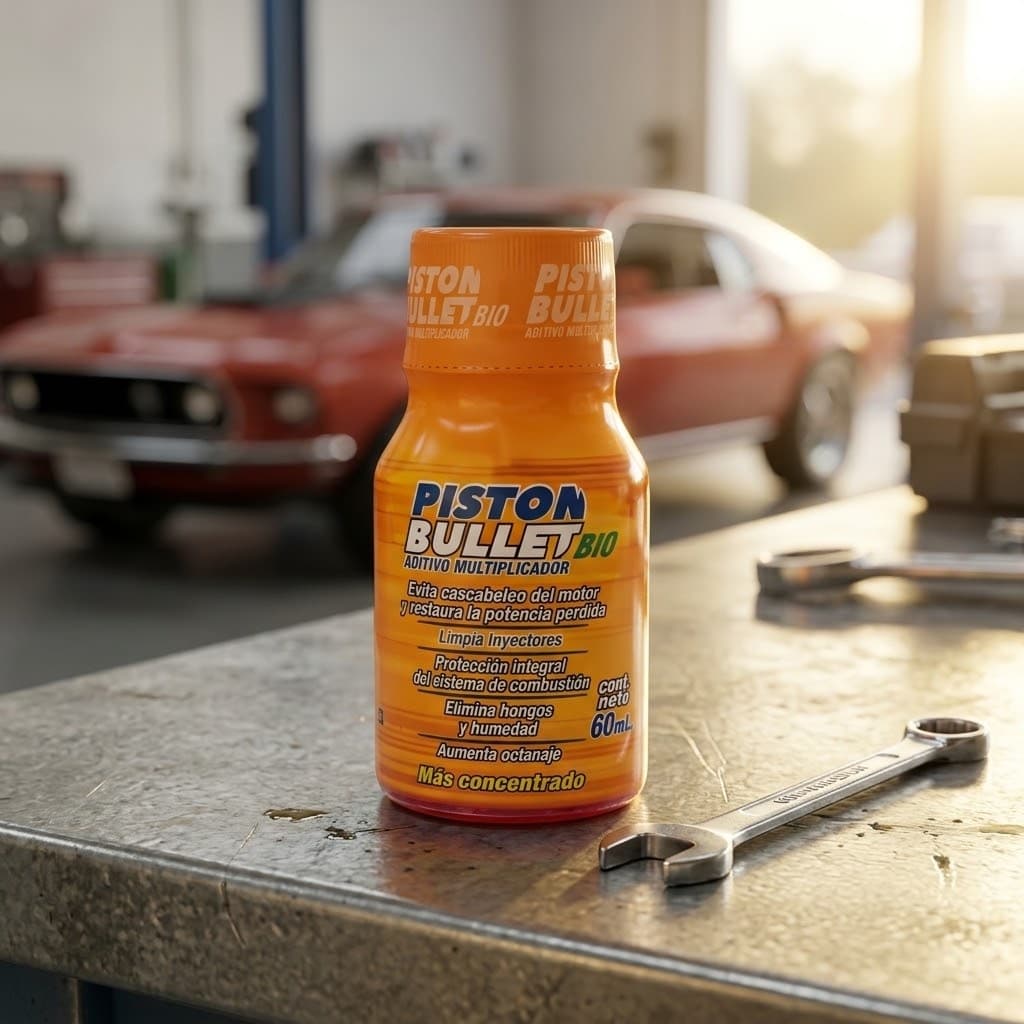 Piston Bullet Bio · aditivo para gasolina · frasco de 60 ml
