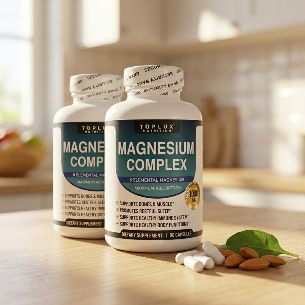 Magnesium Complex Toplux · Pack de 2 frascos de 90 cápsulas