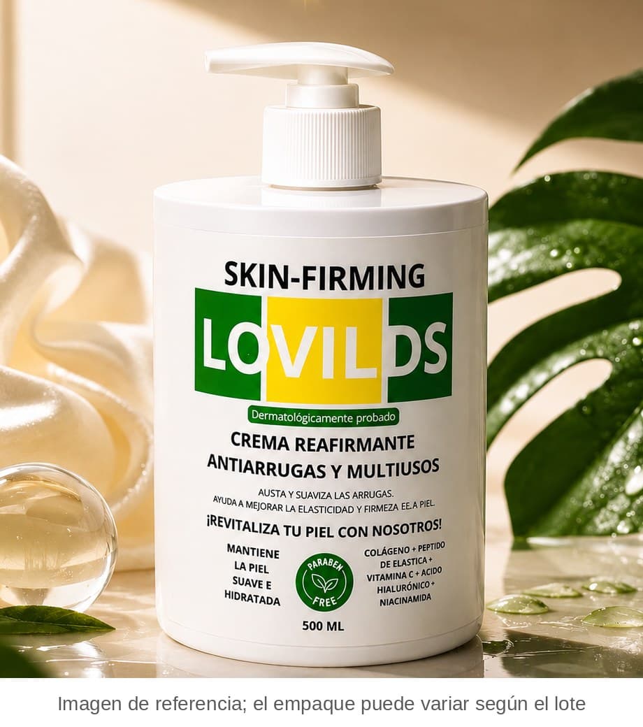 Crema Lovilds 500 ml · crema cosmética multiusos para rostro, cuello y cuerpo