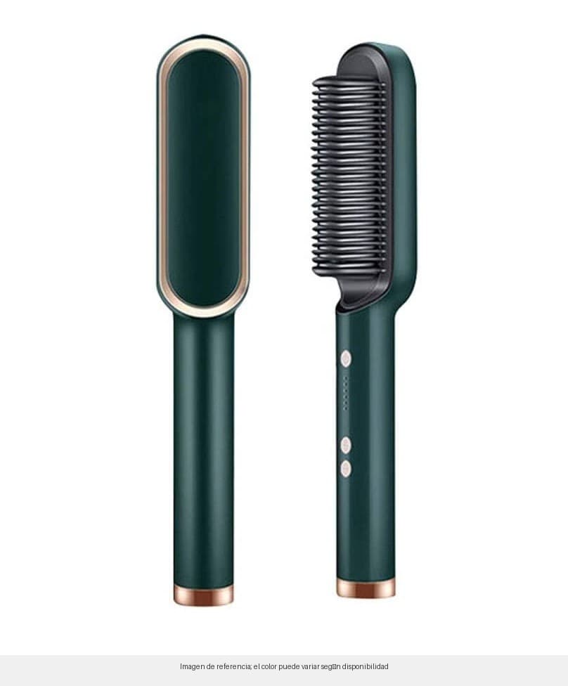 Cepillo plancha alisador 2 en 1 · peine térmico para cabello