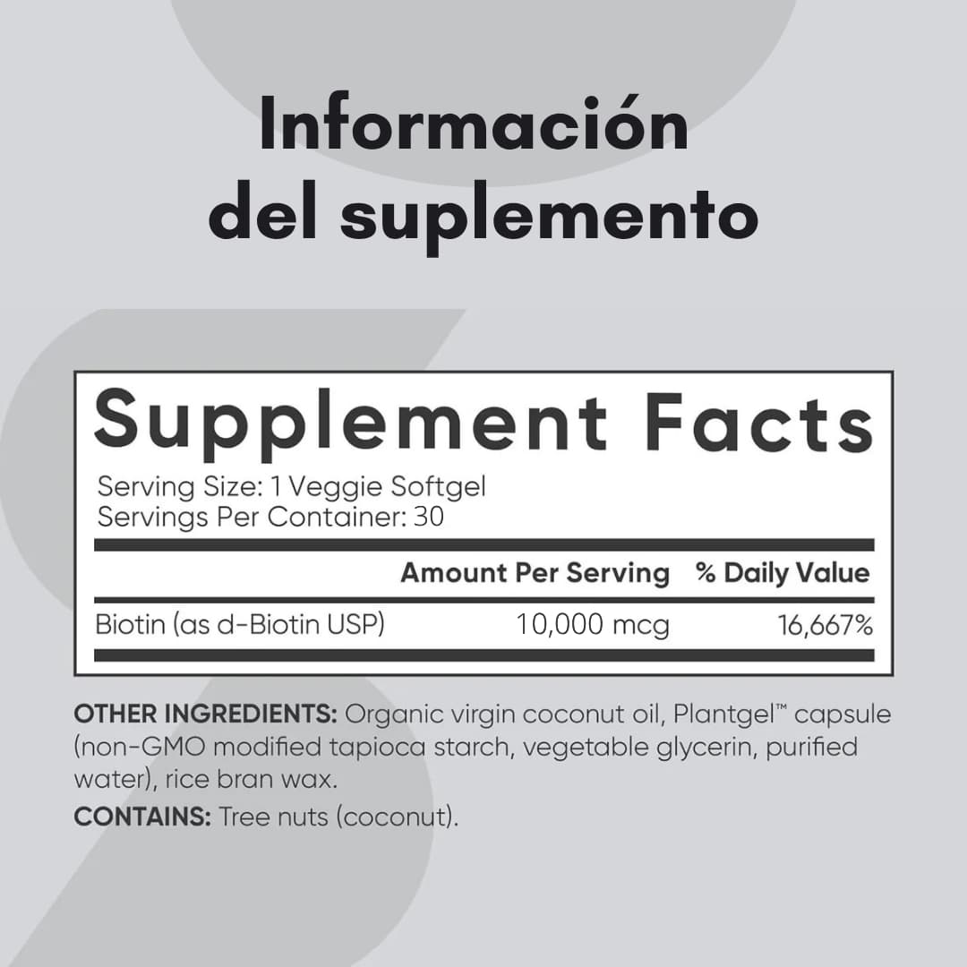 SUPLEMENTO DE BIOTINA SPORTS RESEARCH