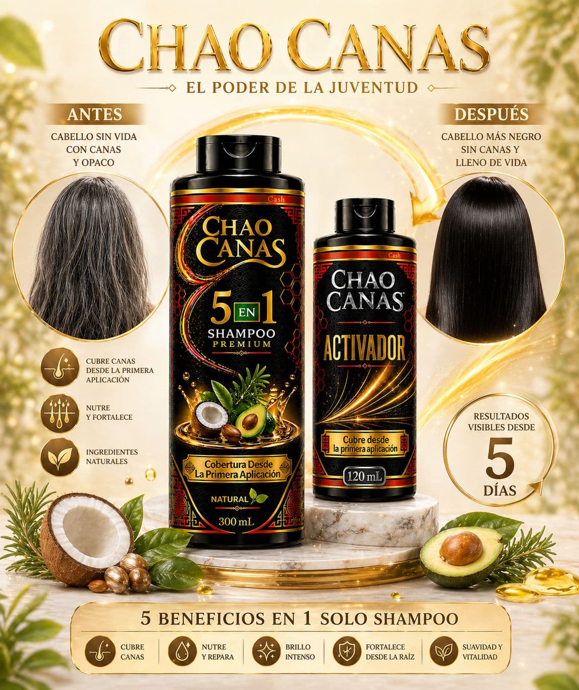 CHAO CANAS 5 EN 1 AGUACATE F-CC-03