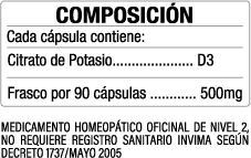 CITRATO DE POTASIO CAPSULAS