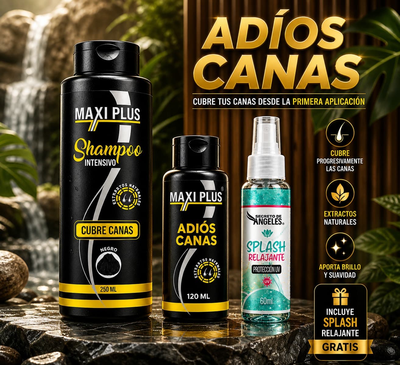 SHAMPOO CUBRECANAS MAXIPLUS + OBSEQUIO