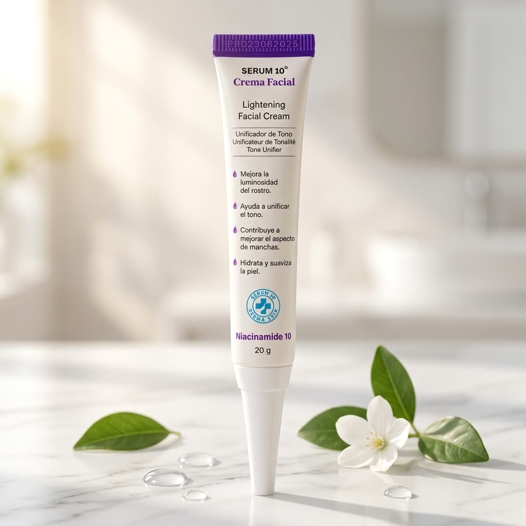 Crema Aclarante de Niacinamida · manchas de axilas, cuello y cara