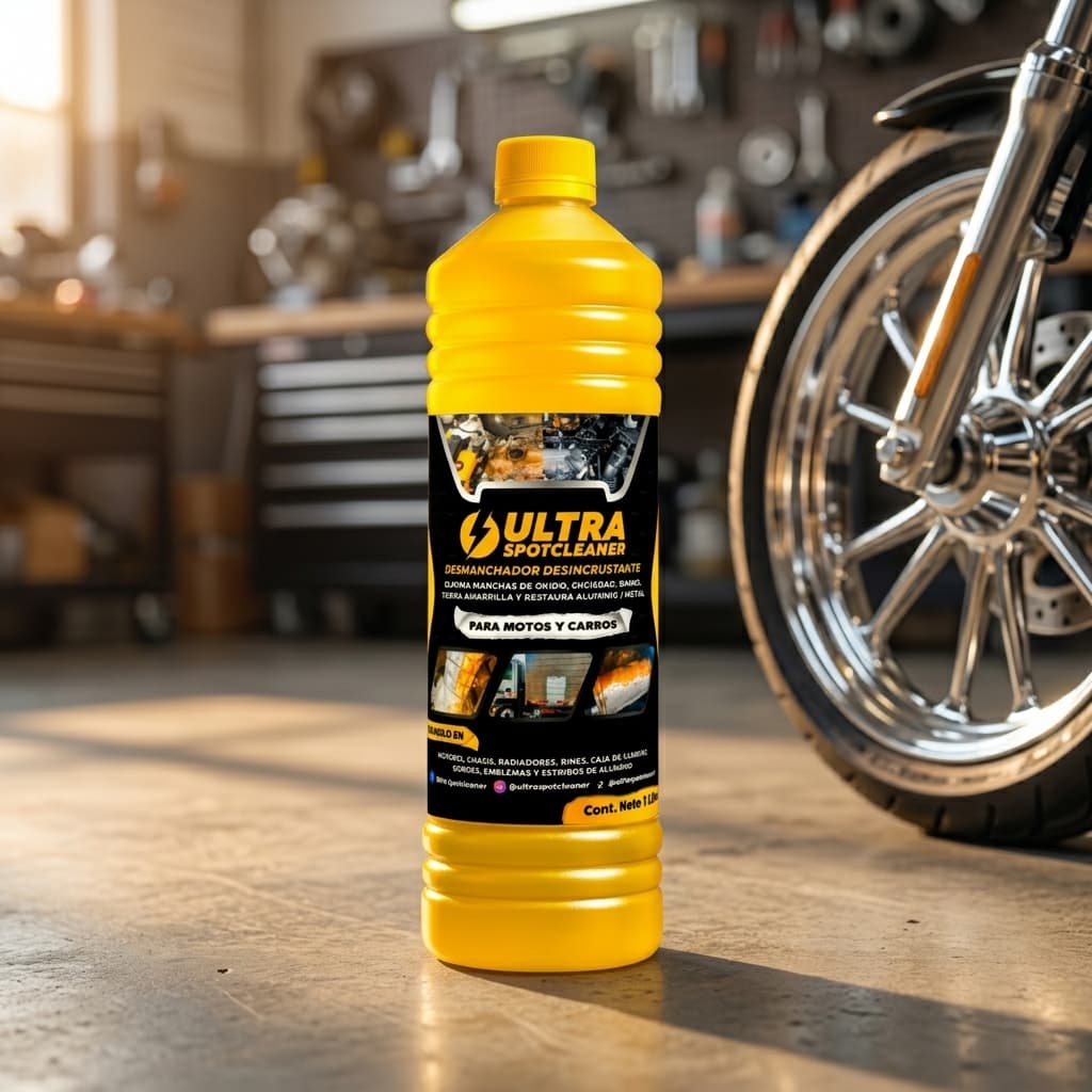 Ultra Spotcleaner · desmanchador desincrustante para motos y carros · 1 litro