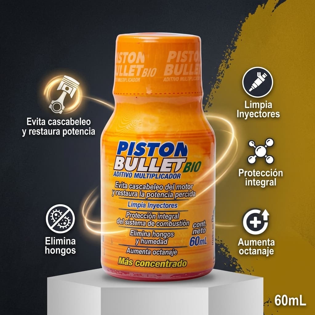 🚀 Aditivo Piston Bullet Bio – Potenciador y Limpiador de Sistema de Combustible ⛽🔥