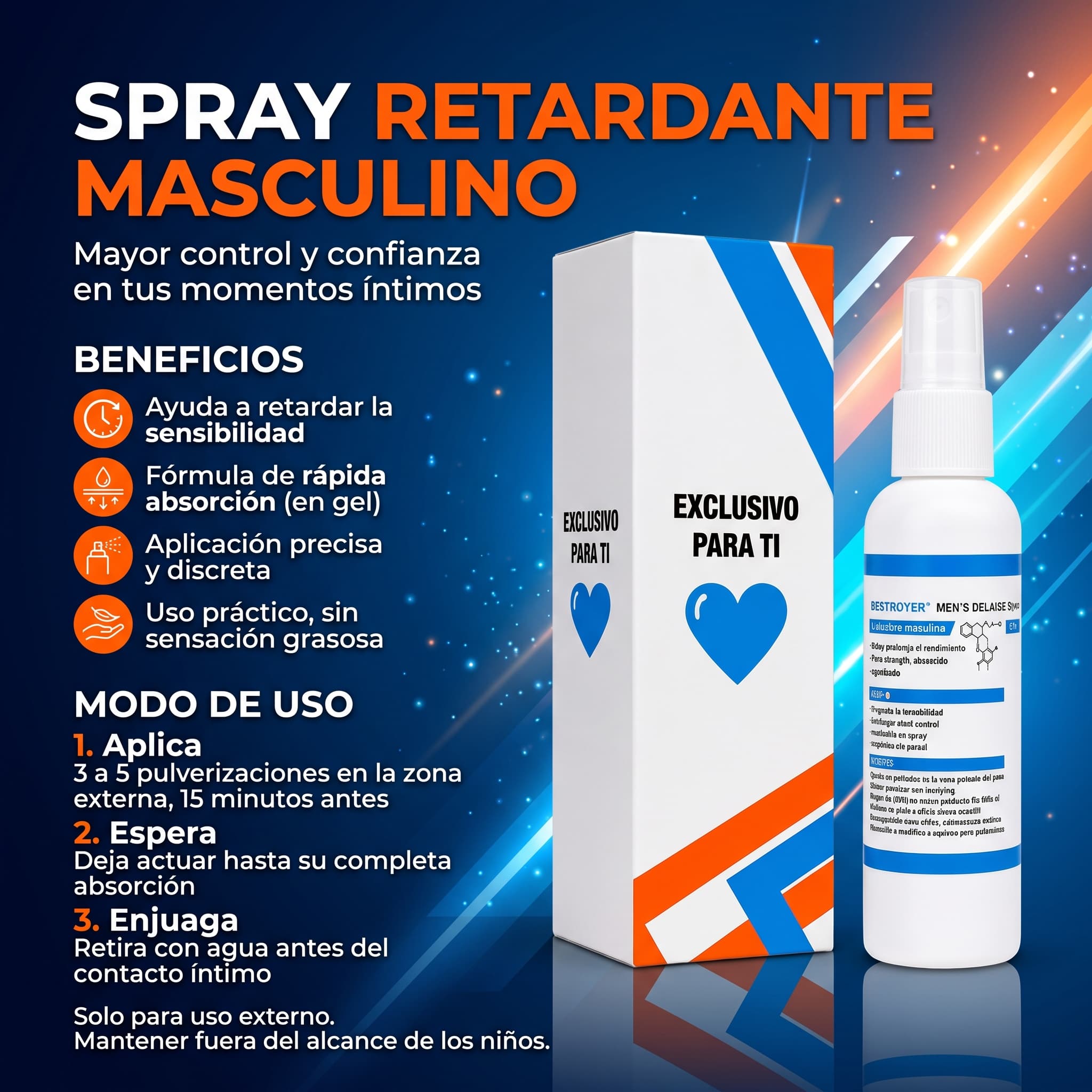 SPRAY RETARDANTE MASCULINO